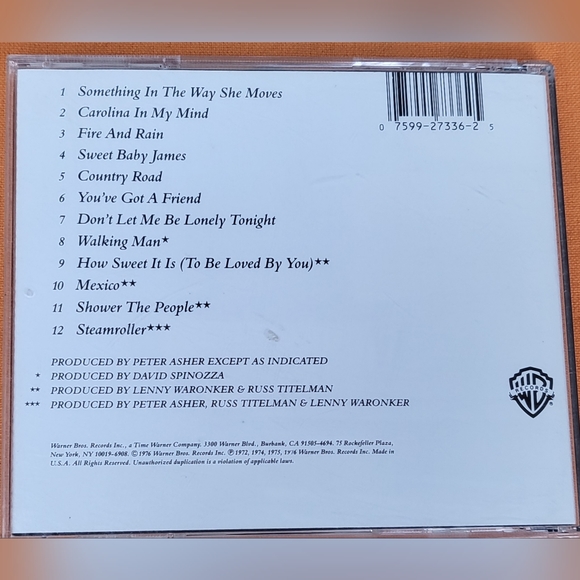 James Taylor Greatest Hits music audio CD GUC - Picture 2 of 2